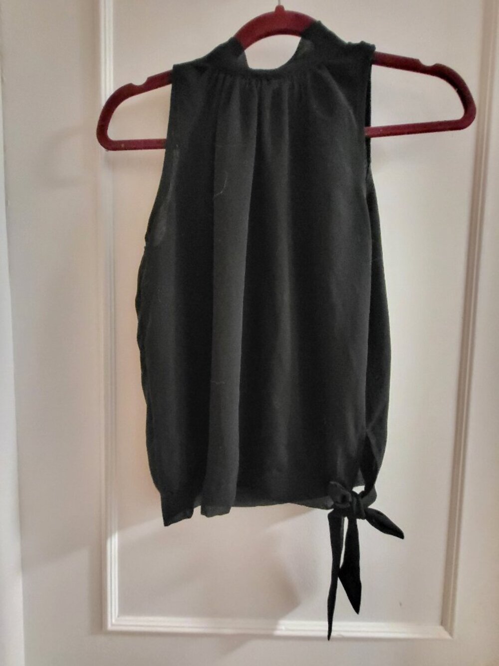 Clearance NWT Xinh Black Sleeveless Halter Neck Blouse with Side Tie - Small